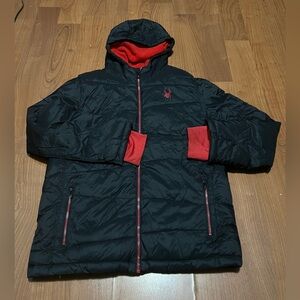 Spyder youth boys zip up hooded jacket